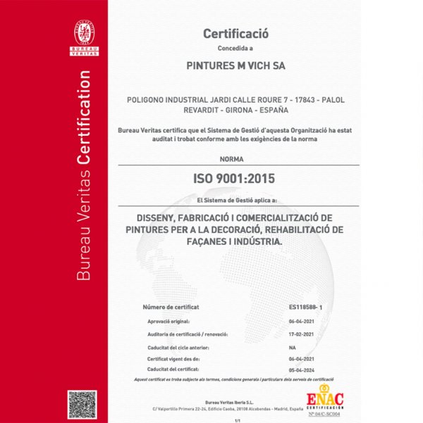 Certificació ISO 9001:2015